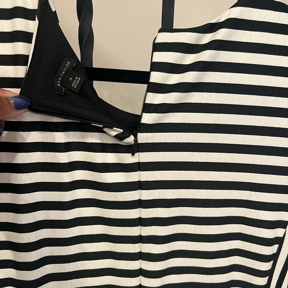 Ann Taylor Black and White Sheath Midi Dress - Picture 9 of 10
